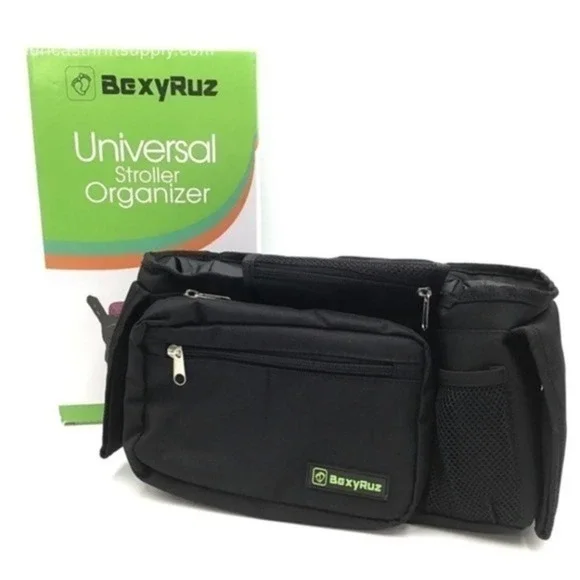BexyRuz Universal Stroller Adjustable Organizer Black NEW - Picture 1 of 8
